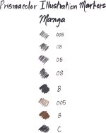 Prismacolor Premier Manga Illustration Markers, Assorted Tips, Black & Sepia, 8-Count - Image 5